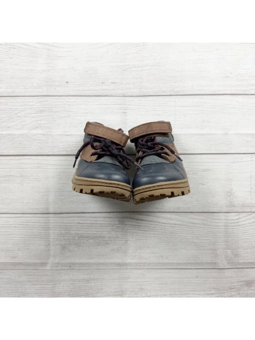Carter's Kids Blue & Brown Duck Boots All-Weather Lace-Up 10